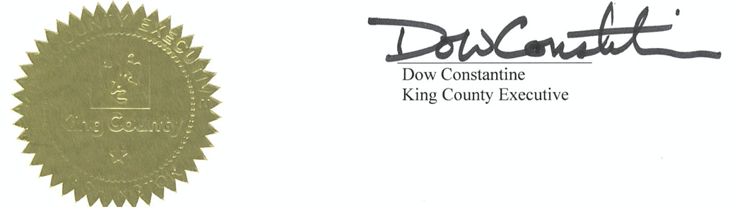 Dow Constantine Signature and Seal