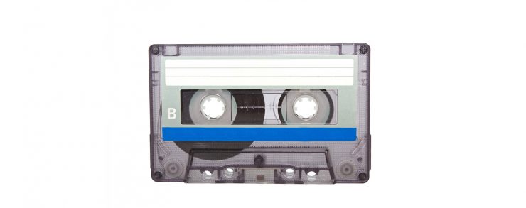 Cassette on a white background