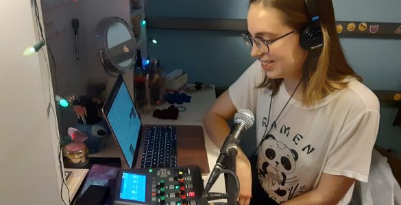 Kay in her home studio