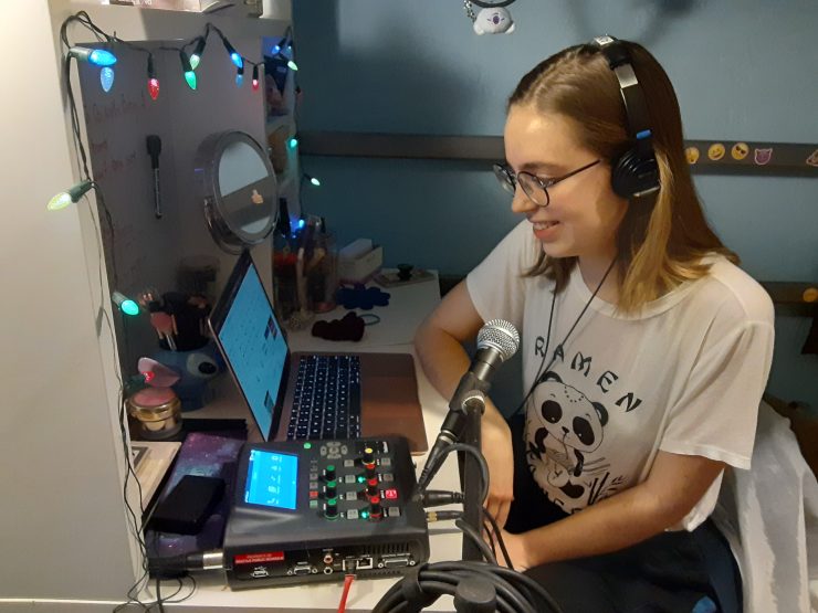 Kay in her home studio