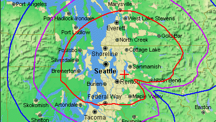 C895 FCC licensed coverage area