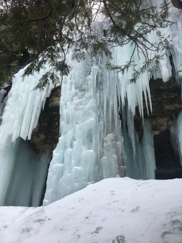 "Ice Curtains". Credit: Pictured Rocks National Lakeshore, National Park Service, public domain.