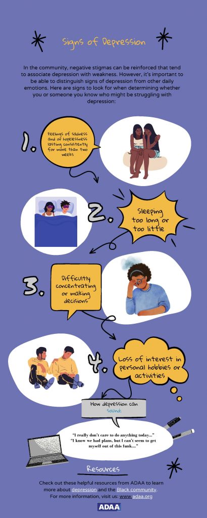 Recognizing Anxiety and Depression in the Black Community Infographic - click for the screen readable version