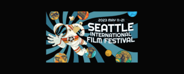 A black background featuring the image with the words "Seattle International Film Festival" and an astronaut