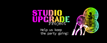 A graphic image with the words "Studio Upgrade Project" and 3 photos of the C895 studios from 1973, 1995, and 2009