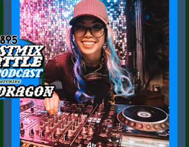 An image of Snapdragon with the words "Guest Mix Seattle: The Podcast feauring Snapdragon with an image of the Space Needle