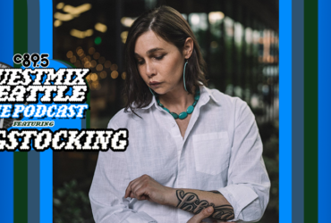 An image of Longstocking with the words "Guest Mix Seattle: The Podcast feauring Longstocking" with an image of the Space Needle