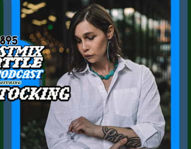 An image of Longstocking with the words "Guest Mix Seattle: The Podcast feauring Longstocking" with an image of the Space Needle