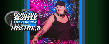 An image of Miss Min.d with the words "Guest Mix Seattle: The Podcast feauring Miss Min.d" with an image of the Space Needle