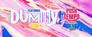 A colorful background with the words "Push The Tempo with Jimni Cricket, Friday 10-midnight" with logos for DUMMY.