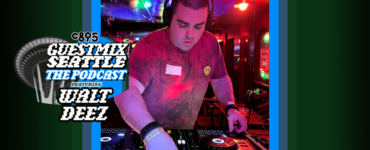 An image of Walt Deez Djing with the words "Guest Mix Seattle: The Podcast feauring Walt Deez" with an image of the Space Needle
