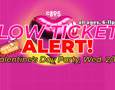 A pink background with the words "LOW TICKET ALERT!"