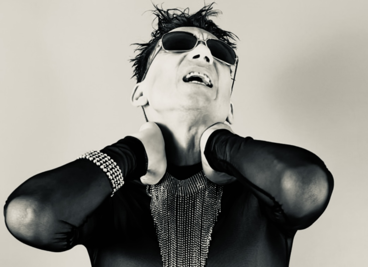 The musical artist Raymond Watts, looking fabulous