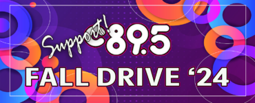 Graphic with the words "Support c89.5 Fall Drive '24"