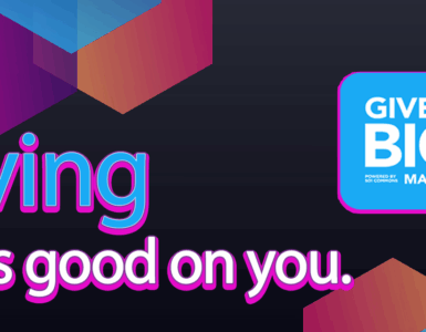 A graphic image with the words "Giving looks good on you" and the GiveBIG logo, with the dates May 6-7