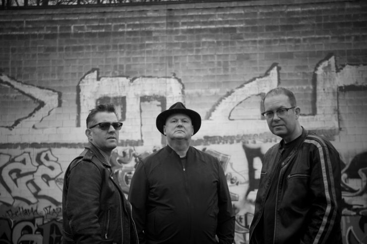 The three members of the band Monody