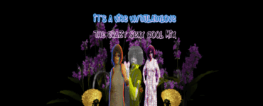Promotional image featuring two stylized figures with colorful and elaborate floral designs around them, accompanied by text that reads "It's a VIBE The Crazy Sexy Cool Mix.