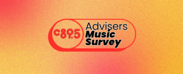 Logo of C895 with the text 'Advisers Music Survey' on an orange gradient background.