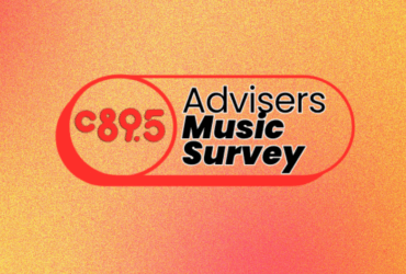 Logo of C895 with the text 'Advisers Music Survey' on an orange gradient background.