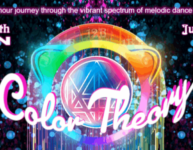 Promotional banner for "Afterglow with Madeon, Color Theory, Episode 13" set for June 29, 2025, featuring colorful graphics and glowing text, highlighting a two-hour event of melodic dance music from 8-10 PM Pacific Time on a Sunday.