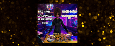 A promotional image featuring a DJ from PUMA, standing at a DJ booth and mixing tracks. The scene includes vibrant nightclub lighting and a disco ball. Text overlay indicates a special event titled "It's A Vibe: The 90's & Beyond w/ DJ Lady Love Hip Hop History Finale, The After Turkey Day Mix, Friday @ 8 PM.