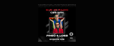Promotional banner for Sub 49 Radio C89.5FM featuring two DJs in brightly colored suits.