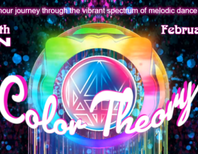 A colorful circle with the words "Color Theory"