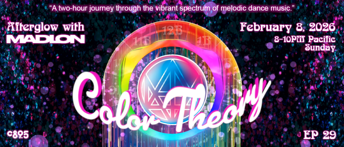 A colorful circle with the words "Color Theory"