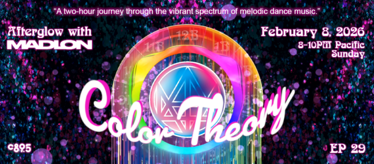 A colorful circle with the words "Color Theory"