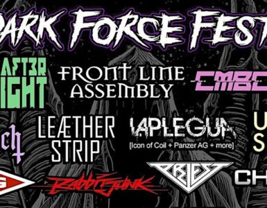 A bunch of bands play ing Dark Force Fest 26