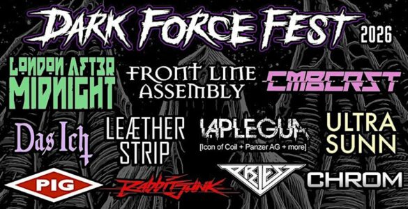 A bunch of bands play ing Dark Force Fest 26